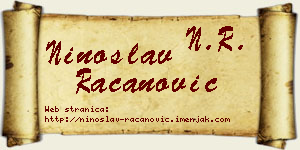 Ninoslav Račanović vizit kartica